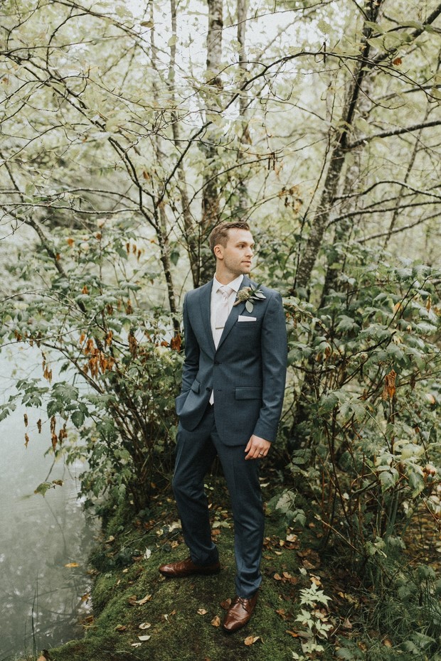 groom in the woods