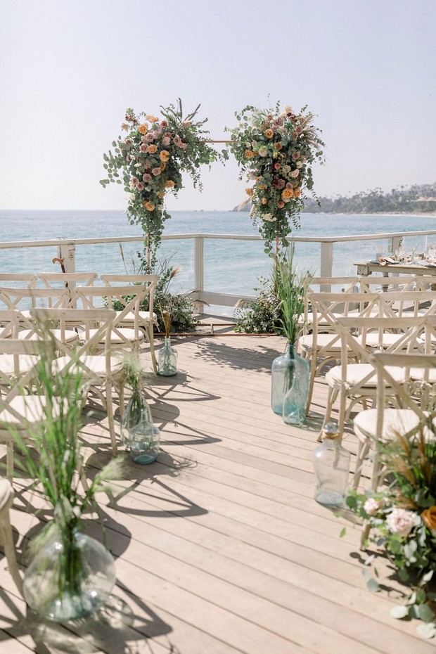 beach themed wedding ceremony