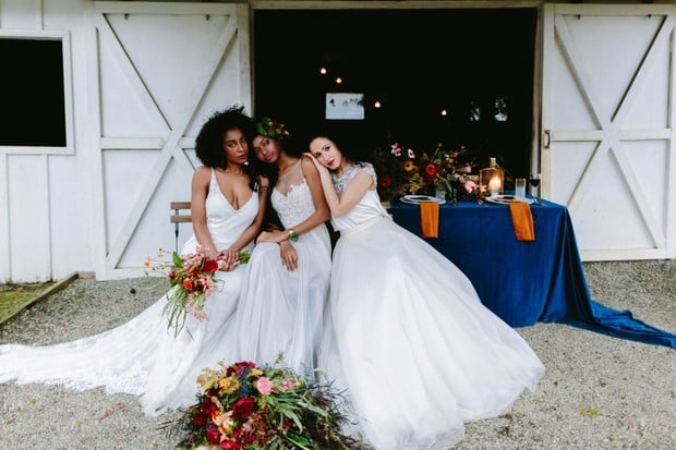 three bridal looks for your fall wedding