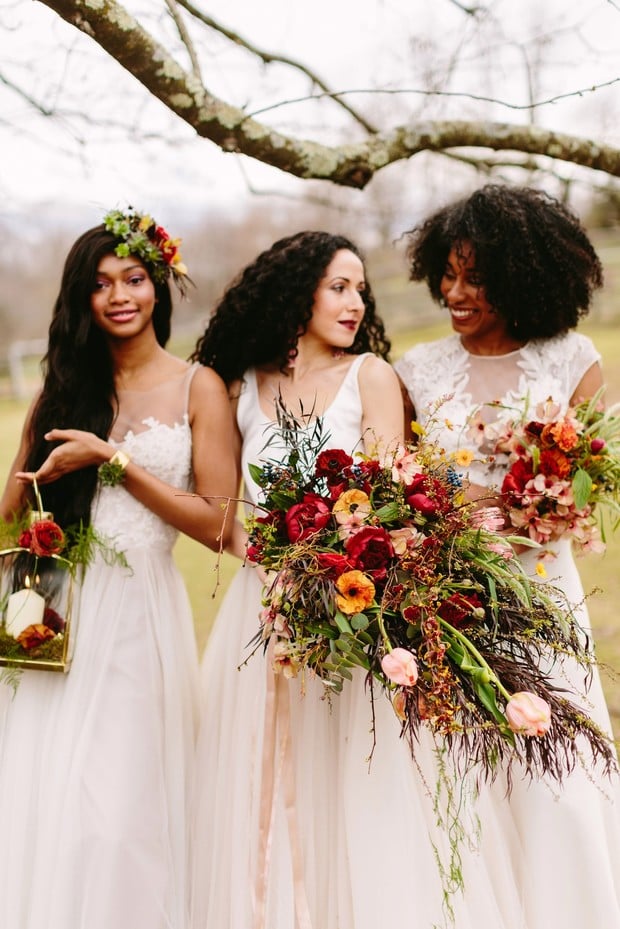 three bridal looks for your fall wedding