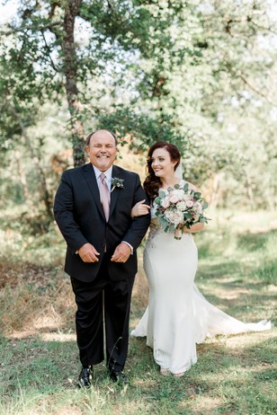 sweet bride and father of the bride