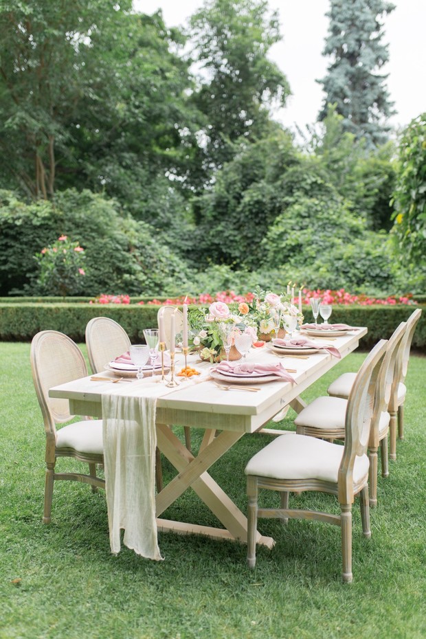 romantic garden wedding reception idea