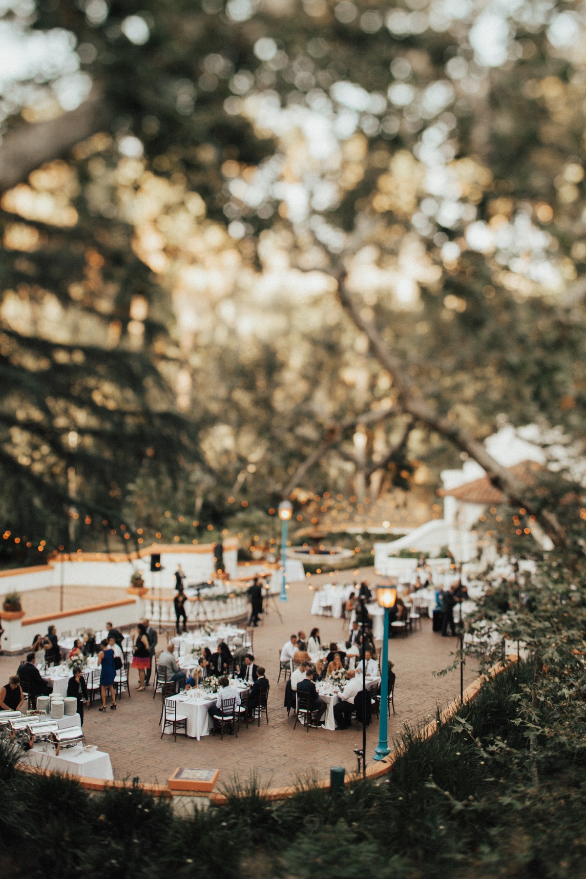 Romantic outdoor reception at Rancho Las Lomas