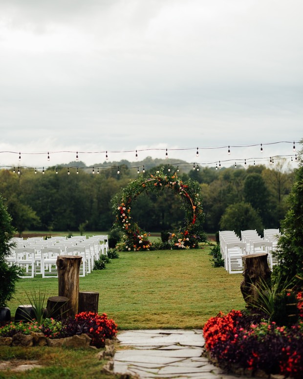 outdoor ceremony on a farm