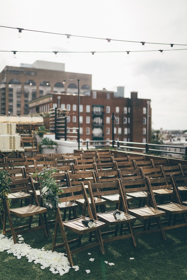 rooftop ceremony chairs