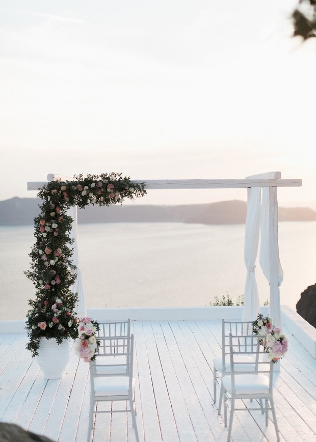 ceremony with a view in Greece