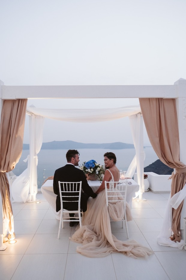 a beautiful wedding view in Greece