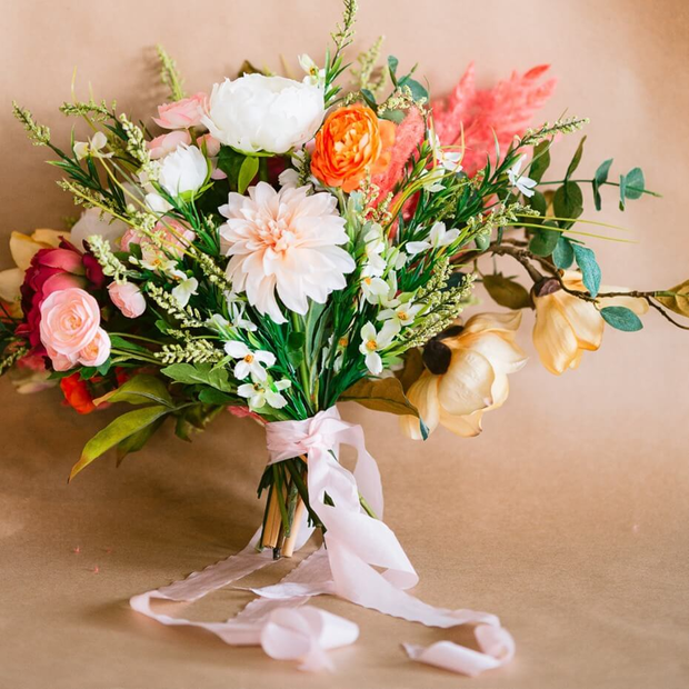 faux floral wedding bouquet