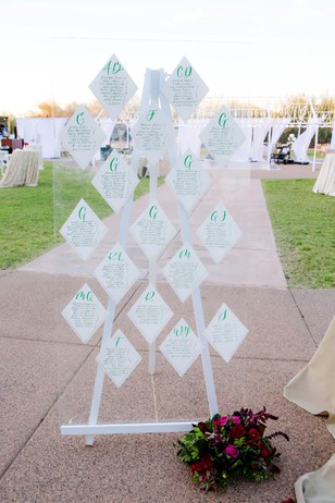 diamond themed wedding seating assignment