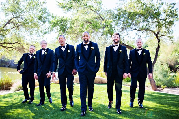 here come the groomsmen
