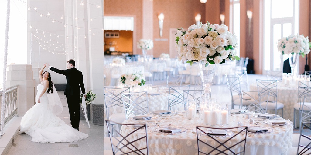 Glamorous Silver And White Wedding With A Surprise Musical Guest