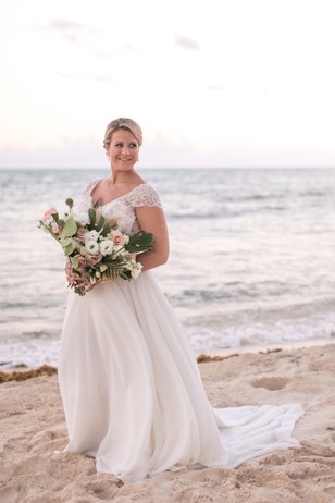 bride on a beach