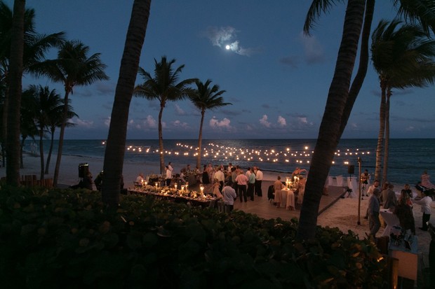 wedding reception on Mexican beach