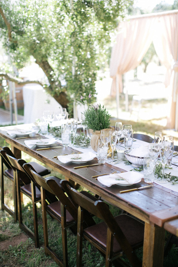 farm fresh wedding table decor