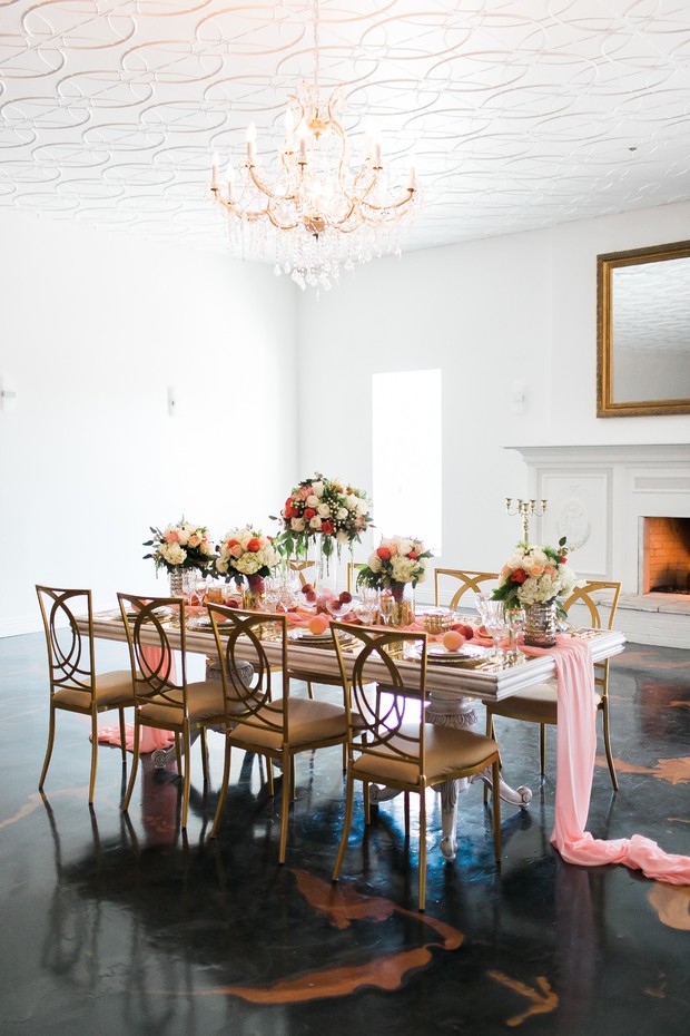 romantic springtime inspired wedding table