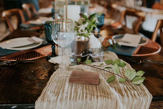 romantic and chic wedding table number