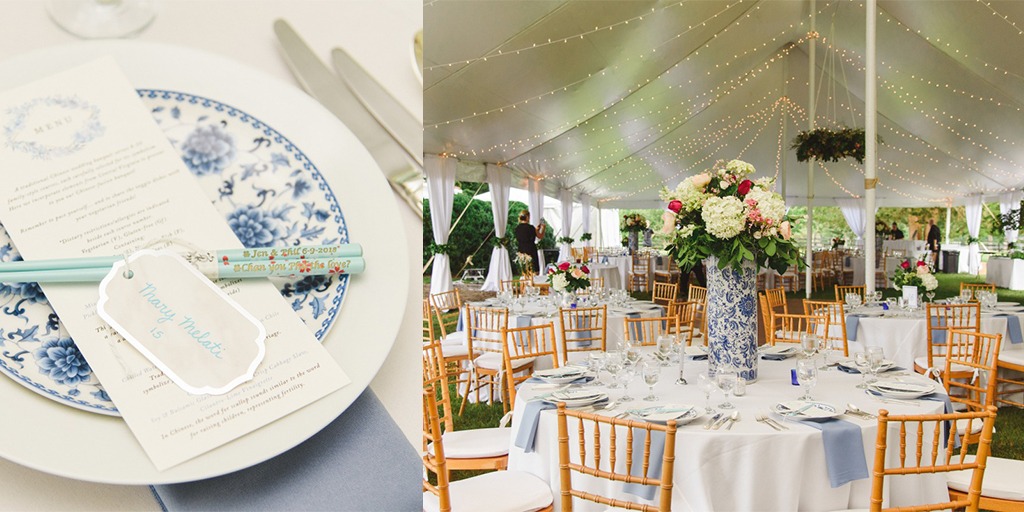 Multi Tradition Blue And White Wedding