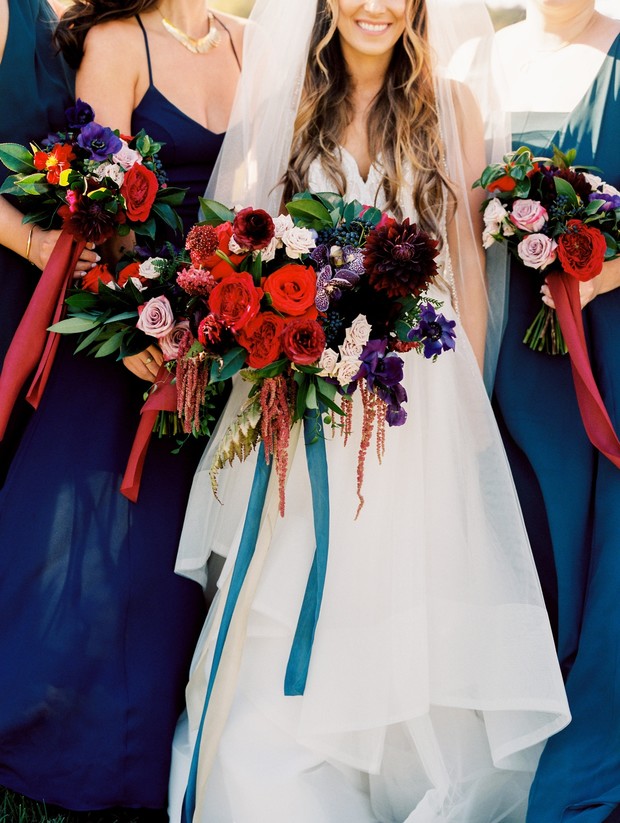 jewel-toned wedding bouquet
