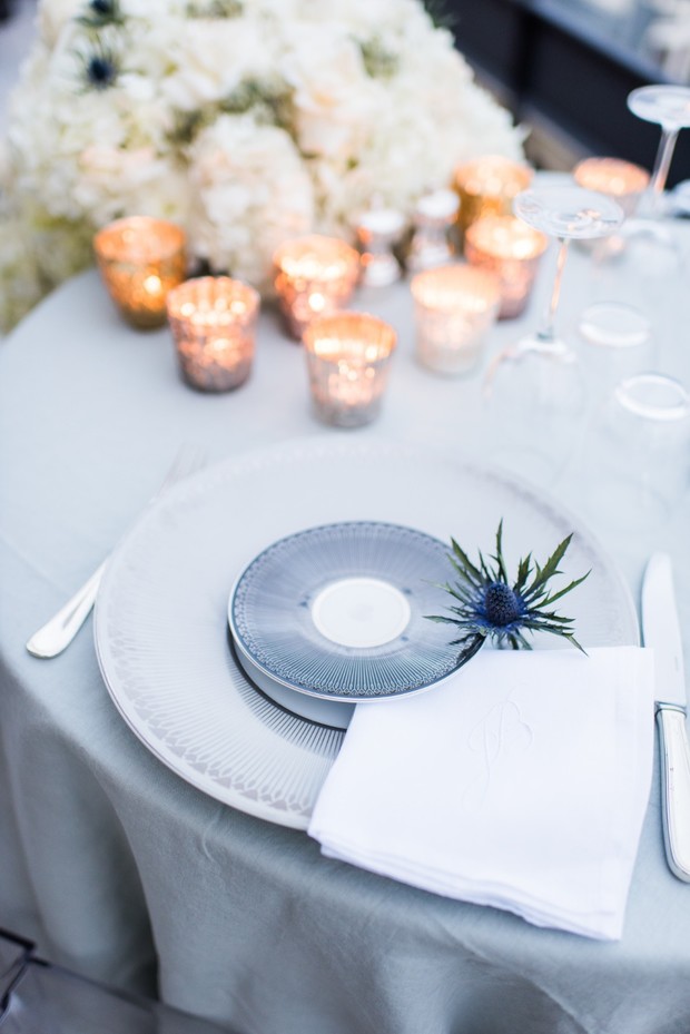 wedding table placesetting