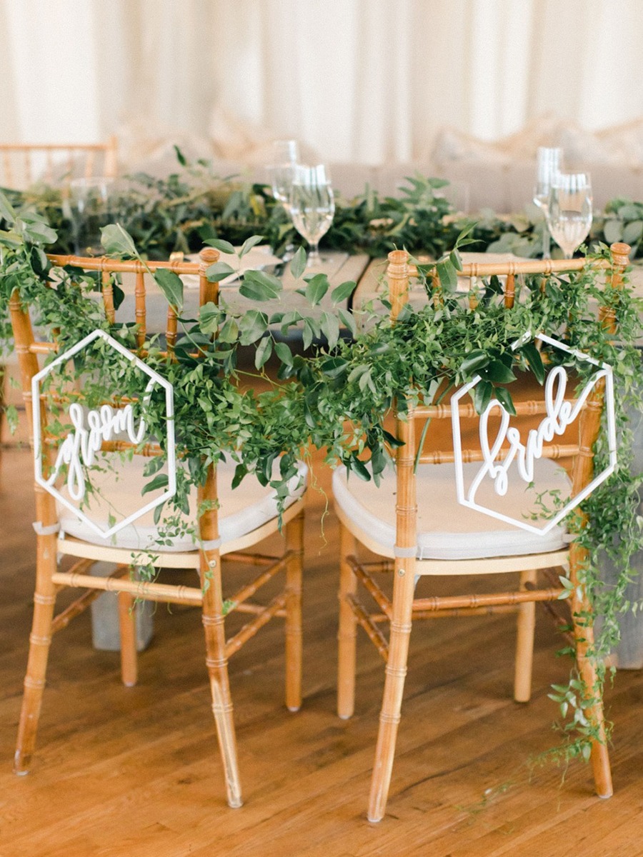 A Modern Minimal Venue Meets Romantic Organic Wedding