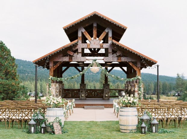 outdoor ceremony setting