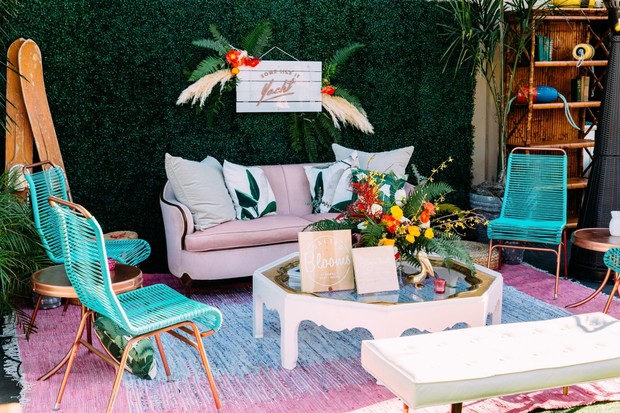 tropical wedding lounge