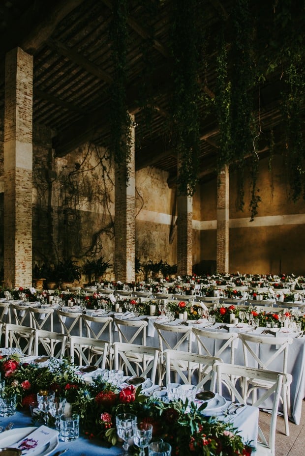 wedding reception in Italy