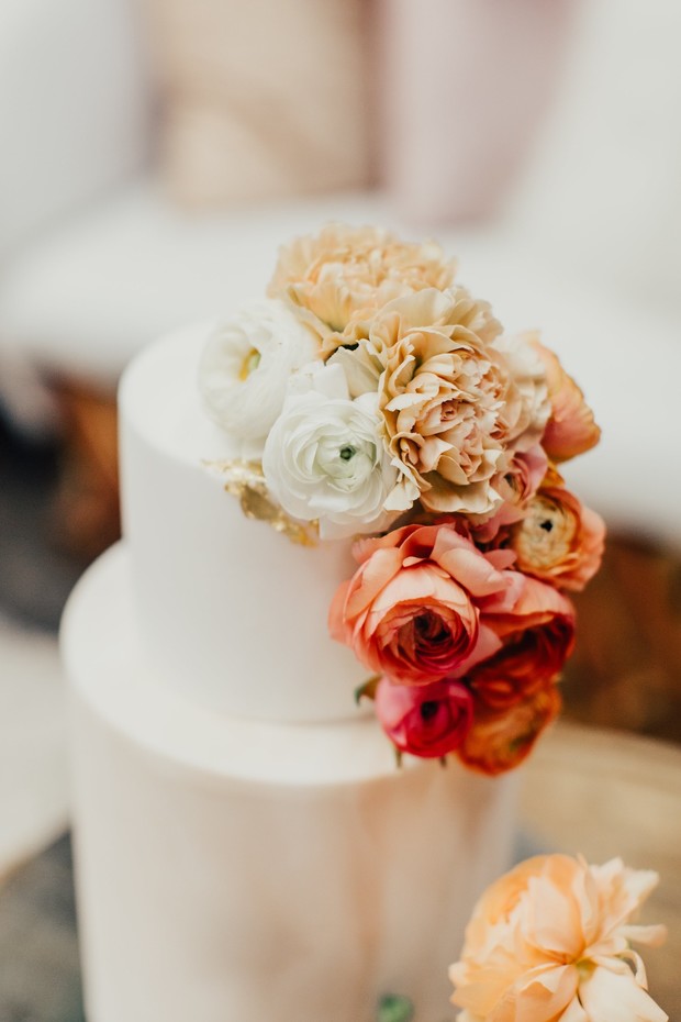 flower wedding cake topper