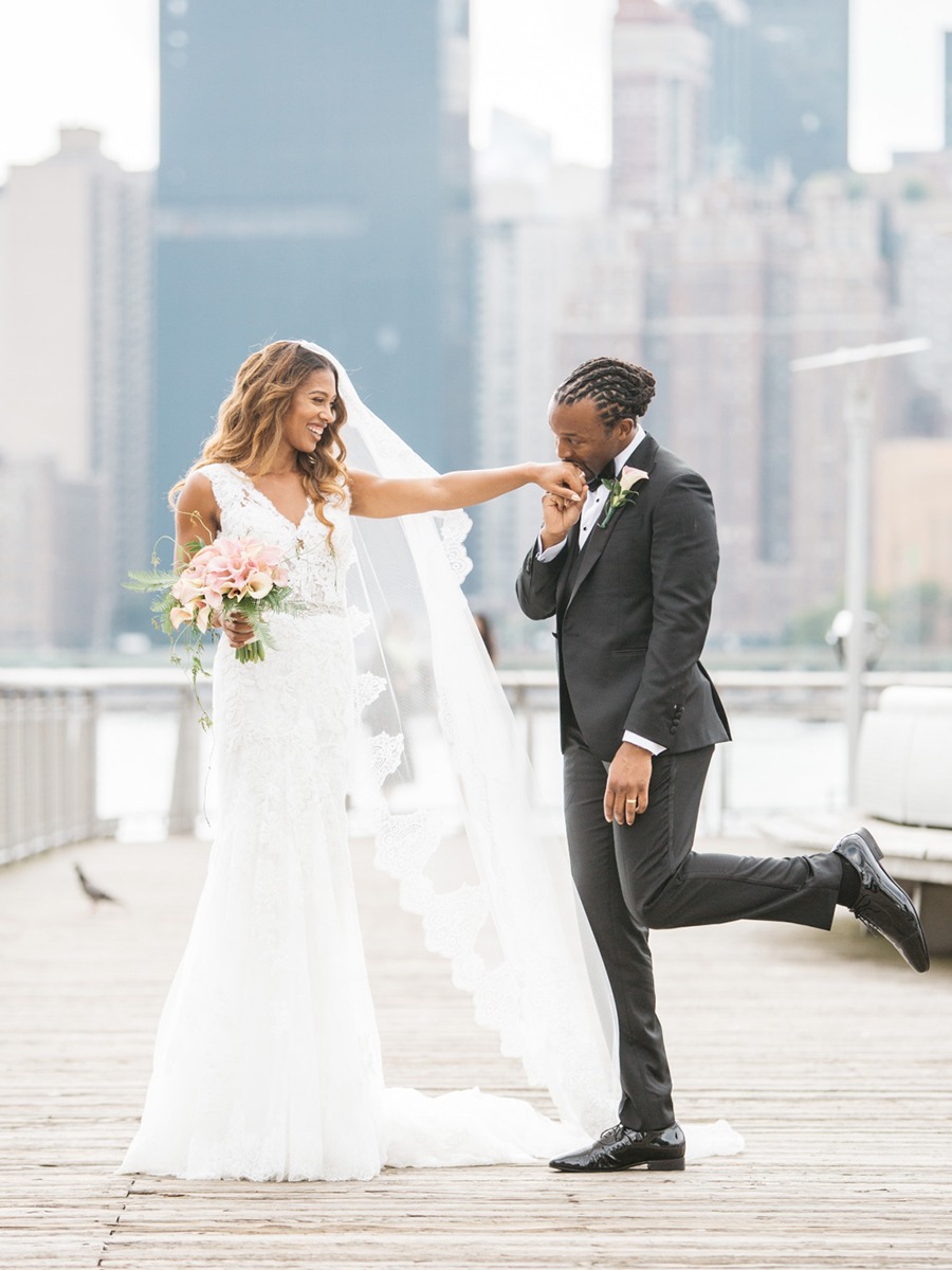 Blush and Gold New York Museum Wedding