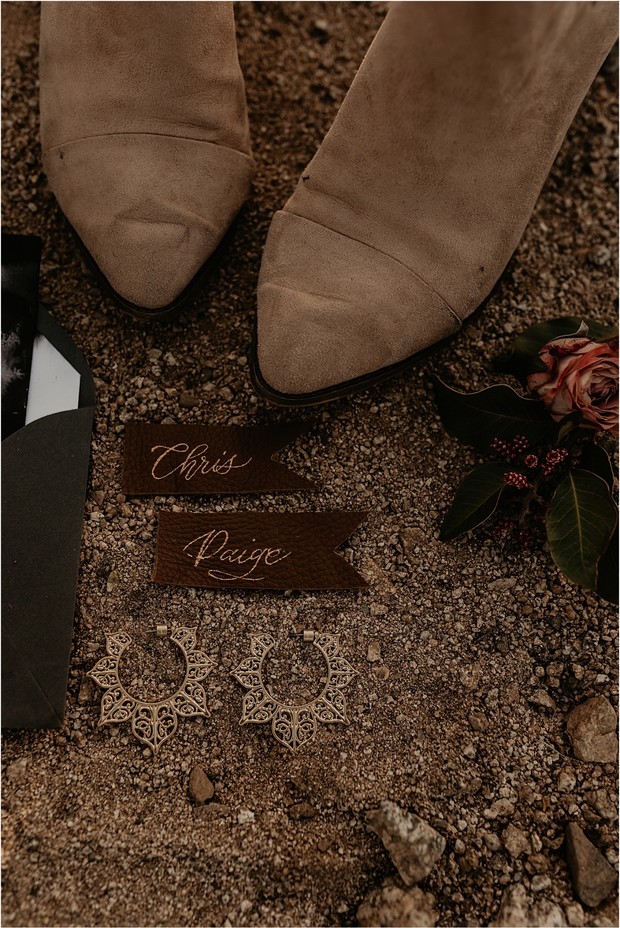 leather place cards