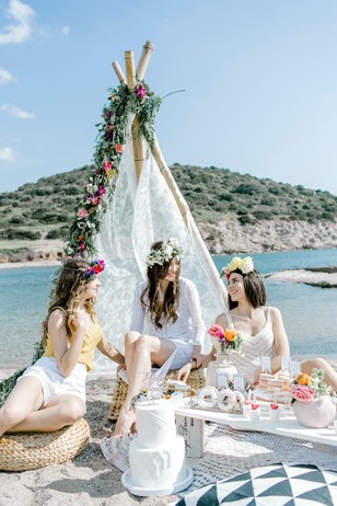 have a bachelorette beach party like this