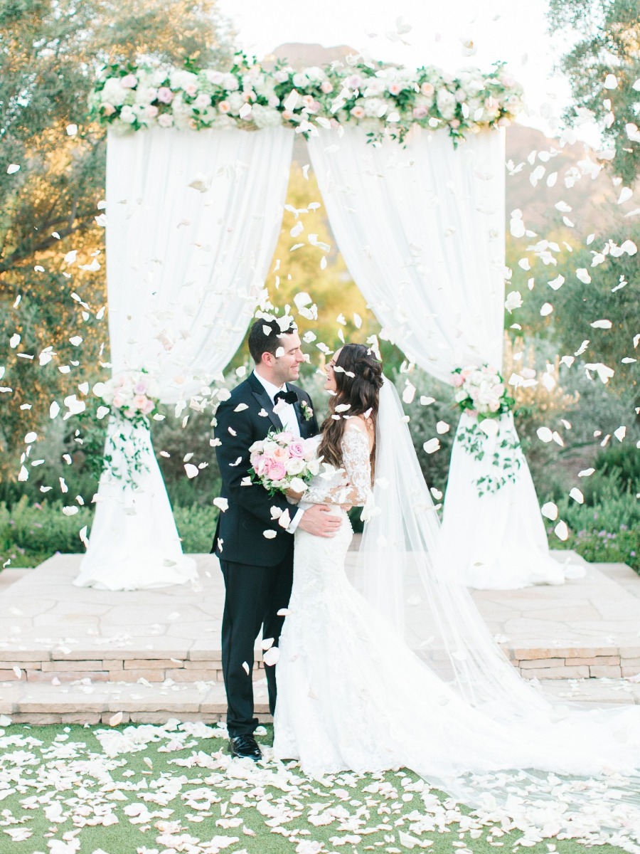A Romantic Pink Flower-Filled Wedding in Arizona