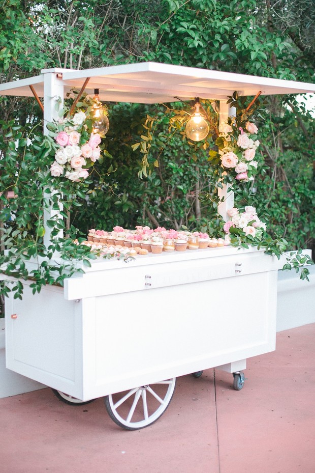 wedding dessert cart