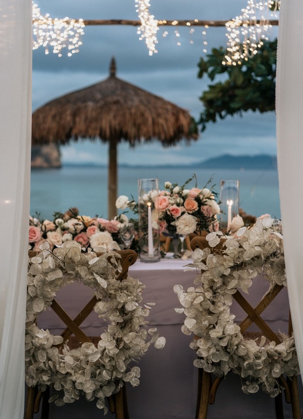 floral wedding seat decor