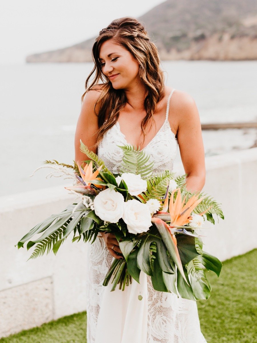 A Tropical San Diego Wedding By the Ocean