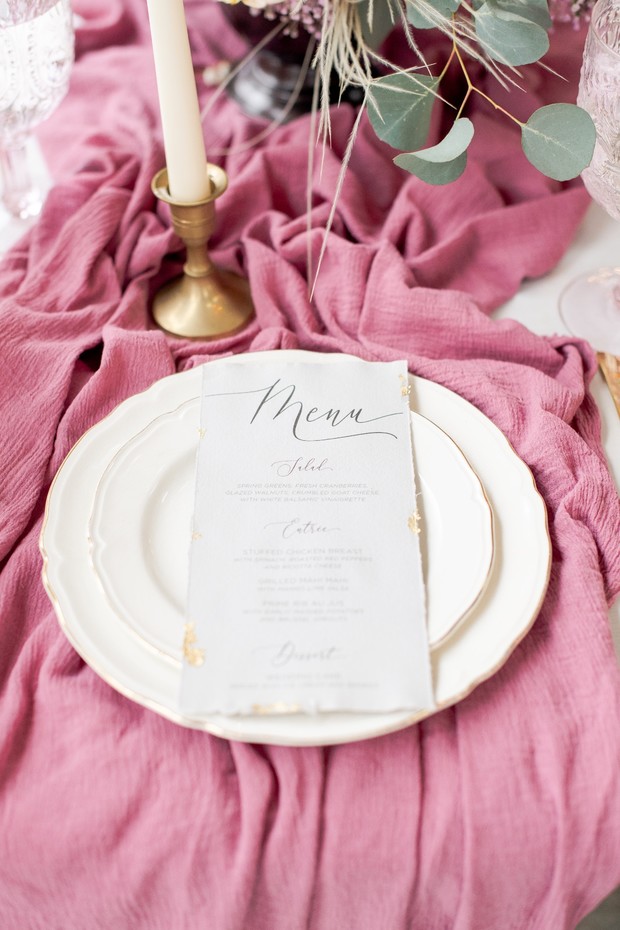 wedding menu design