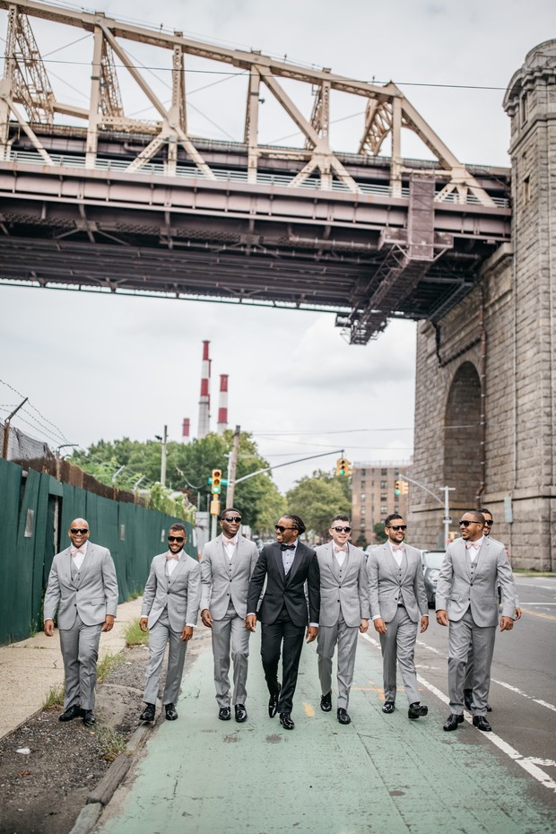groom and groomsmen in NYC