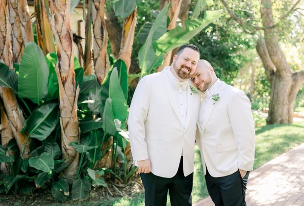 grooms in matching style