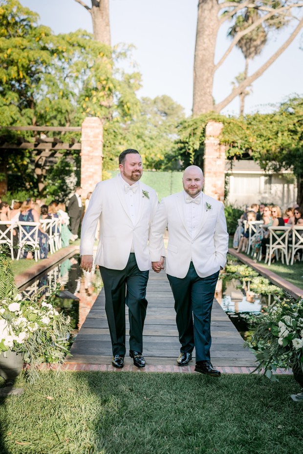just married! romantic gay wedding