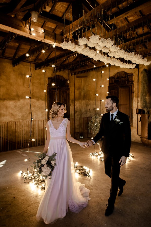 Industrial romance wedding in Tuscany