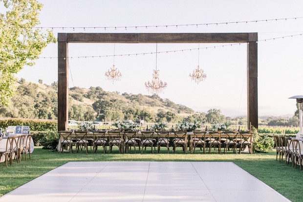 outdoor wedding at Fess Parker Winery