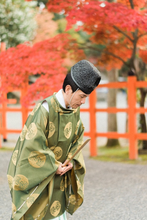 Shinto temple wedding in Japan
