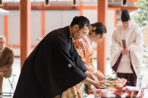 Shinto wedding ceremony in Japan