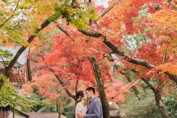 Fall wedding in Japan