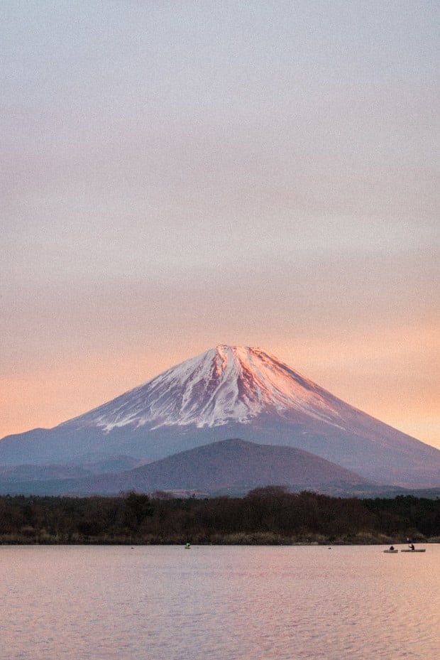 sunset on Mount Fuji