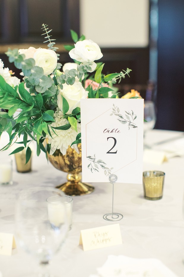 modern and simple table number