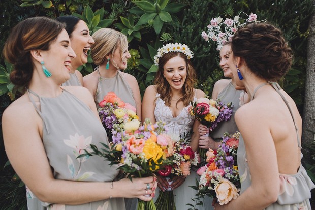 cute candid wedding party photo