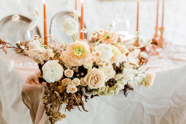 vintage inspired wedding florals