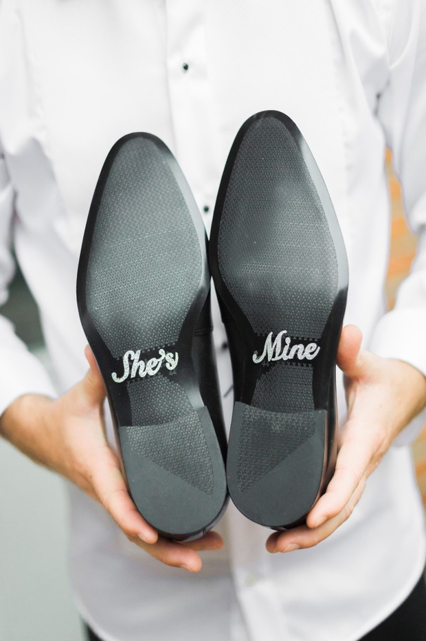 grooms shoes "she's mine"