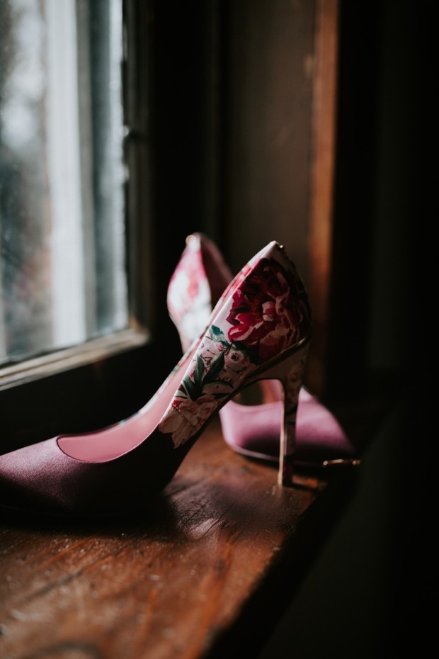 painted wedding heels